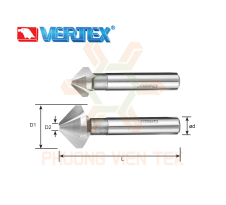 Dao Phay Thép Gió Vát Mép 45 Độ CTH Vertex