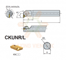 Cán Dao Tiện Trong Clamp On System CKUNR/L Korloy 