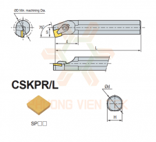 Cán Dao Tiện Trong Clamp On System CSKPR/L Korloy 