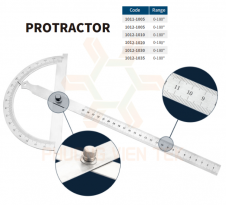 THƯỚC ĐO GÓC HÌNH BÁN NGUYỆT DASQUA SERIES 1011, 1012 .  