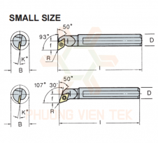  CÁN DAO TIỆN TRONG LOẠI NHỎ SDU, SDQ GHÉP MẢNH VERTEX.