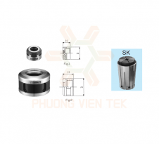 ĐAI ỐC KẸP COLLET SKN VÀ CHÌA VẶN SKW