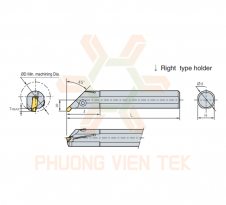 DAO CẮT RÃNH TRONG CHIỀU RỘNG MÃNH 4MM DÒNG TKGIUR/L TAUMAX