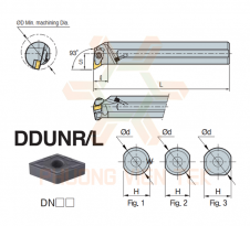 CÁN DAO TIỆN TRONG DOUBLE CLAMP SYSTEM DDUNR/L