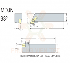 CÁN DAO TIỆN NGOÀI MDJN 93° GHÉP MẢNH VERTEX.