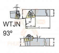 CÁN DAO TIỆN NGOÀI WTJN 93° GHÉP MẢNH VERTEX.